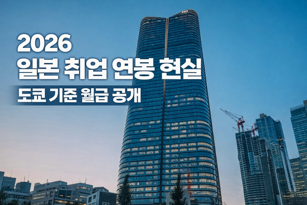 2026 일본 취업 연봉 현실 도쿄 기준 월급