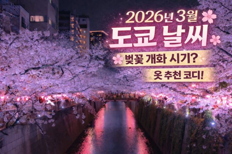 2026년 3월 도쿄 날씨 벚꽃 개화 시기 메구로강 벚꽃 풍경