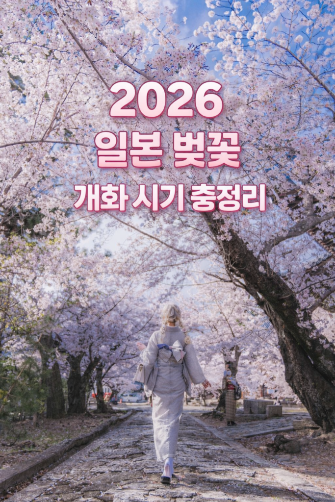 2026 일본 벚꽃 개화시기 지도